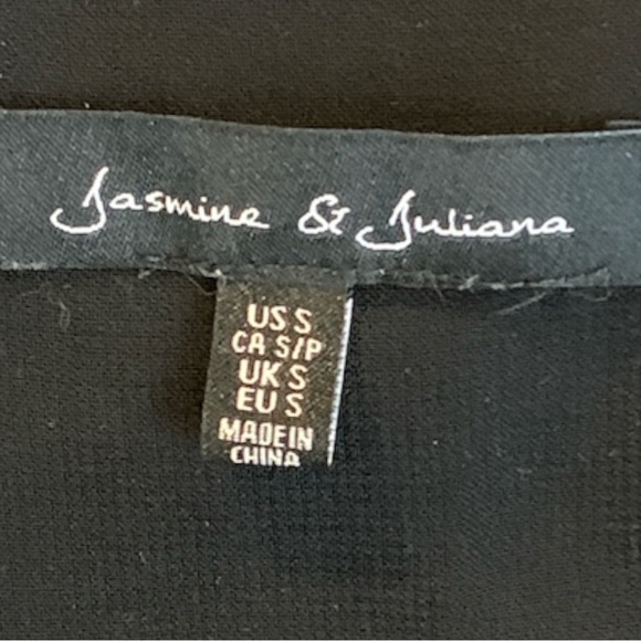 JASMINE & JULIANA Gorgeous Maternity Black Embroidery Long Sleeves Size S - Picture 12 of 12